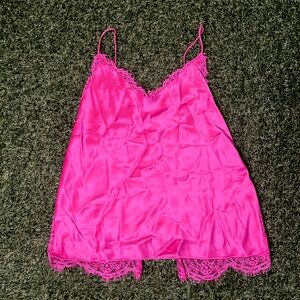 Victoria’s Secret XS Dark Pink Satin Camisole Cami Top